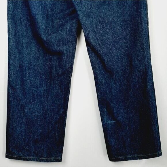 LANDS' END | Traditional Fit Comfort Waist Blue Jeans Men's Sz 36 Flawed - Picture 6 of 10